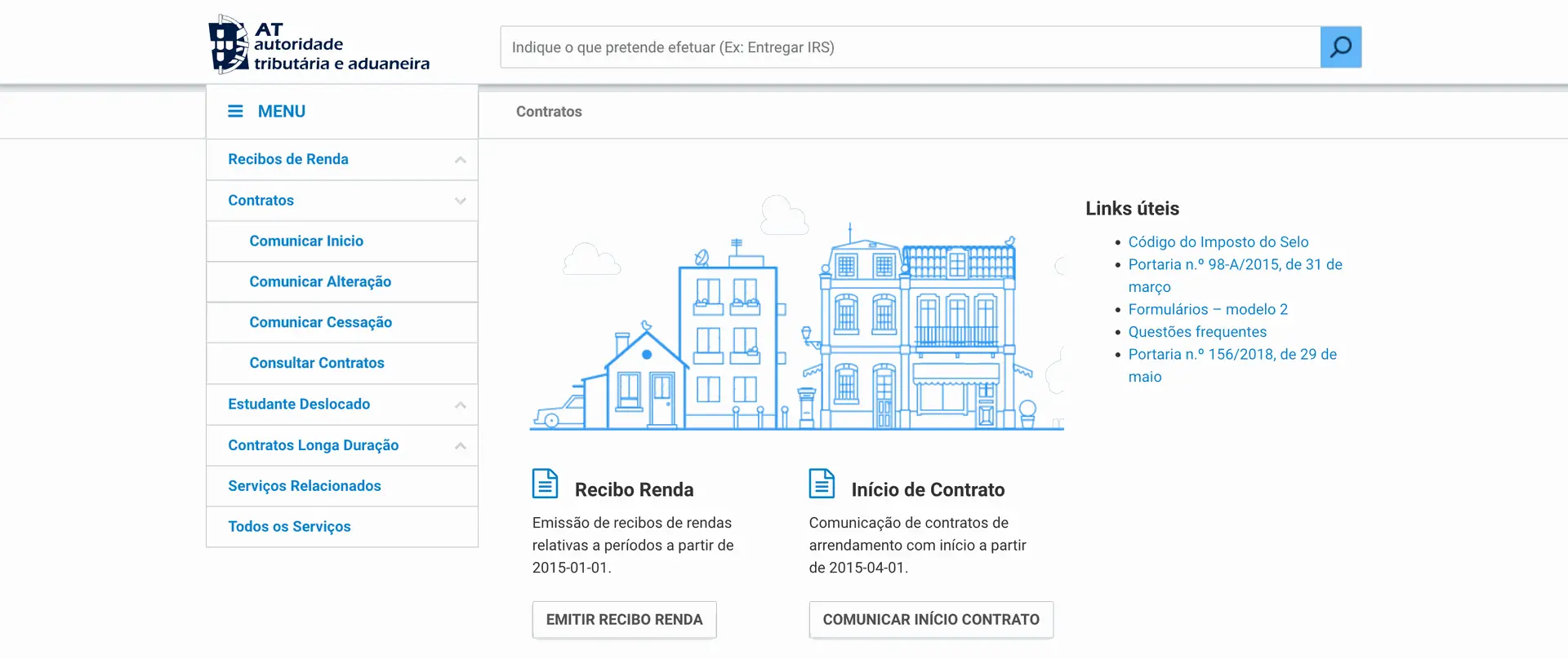 Portal das Finanças Início de contrato